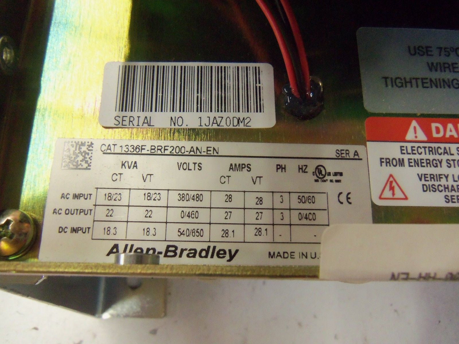 ALLEN BRADLEY 1336F-BRF200-AN-EN SER. A AC DRIVE *NEW IN BOX*