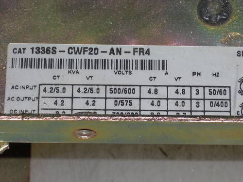 ALLEN BRADLEY 1336S-CWF20-AN-FR4 *USED*
