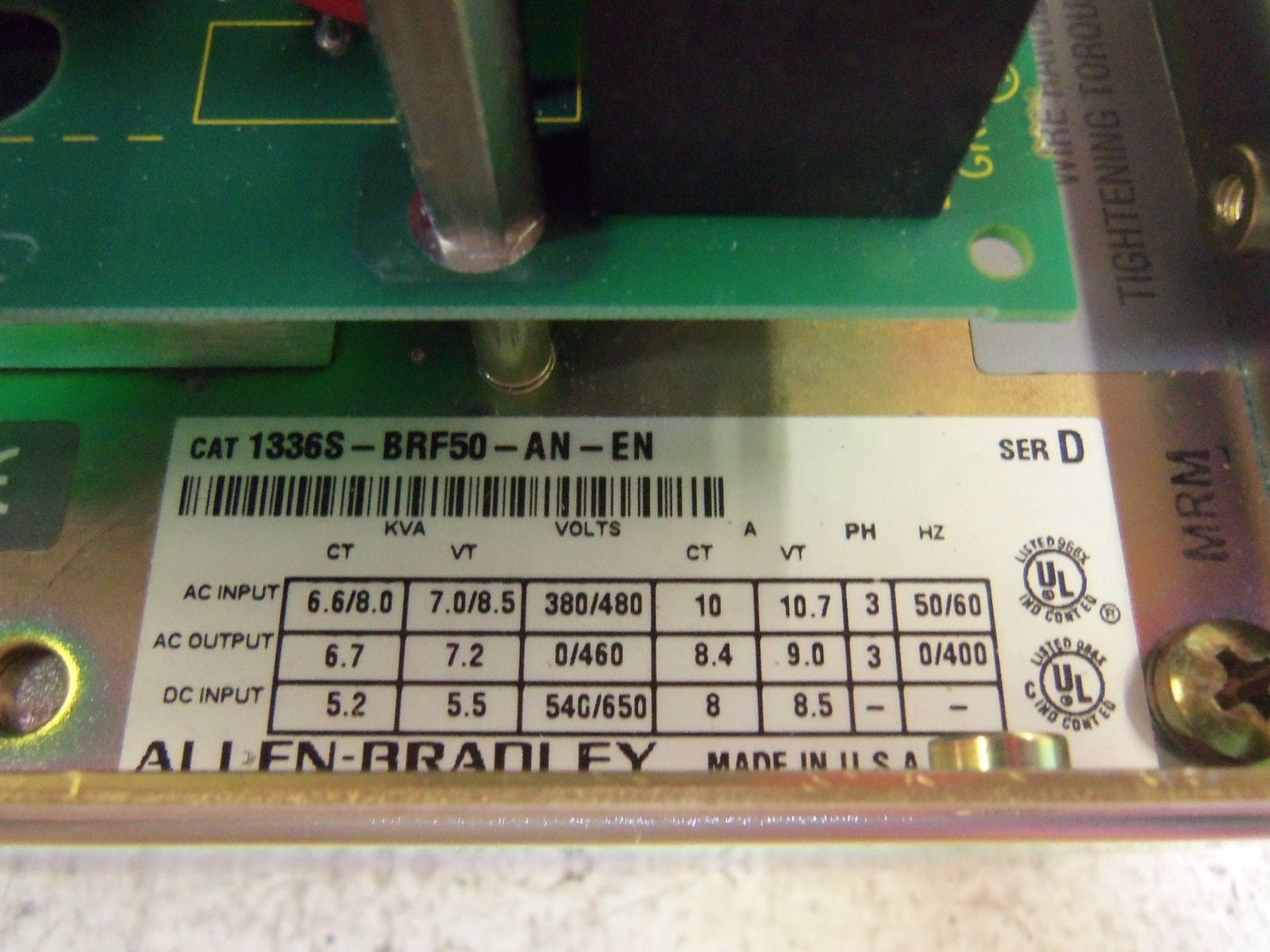 ALLEN BRADLEY 1336S-BRF50-AN-EN SERIES D AC DRIVE *NEW IN BOX*