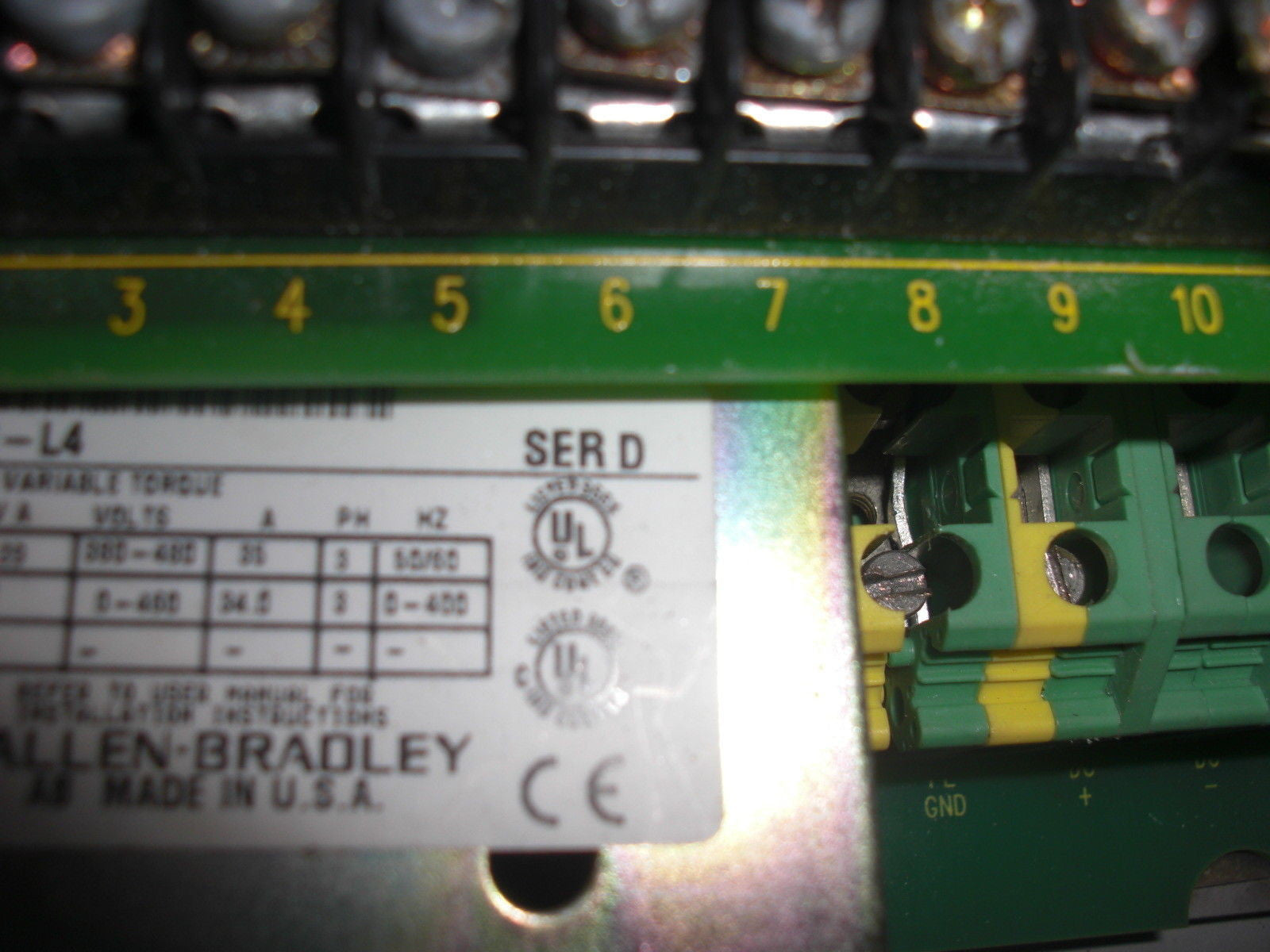 ALLEN BRADLEY 1336S-B020-AA-EN4-HA2-L4 SER. D AC DRIVE *USED*