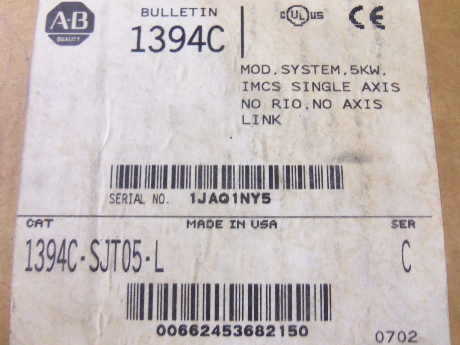 ALLEN BRADLEY 1394C-SJT05-L SERIES C *NEW IN BOX*