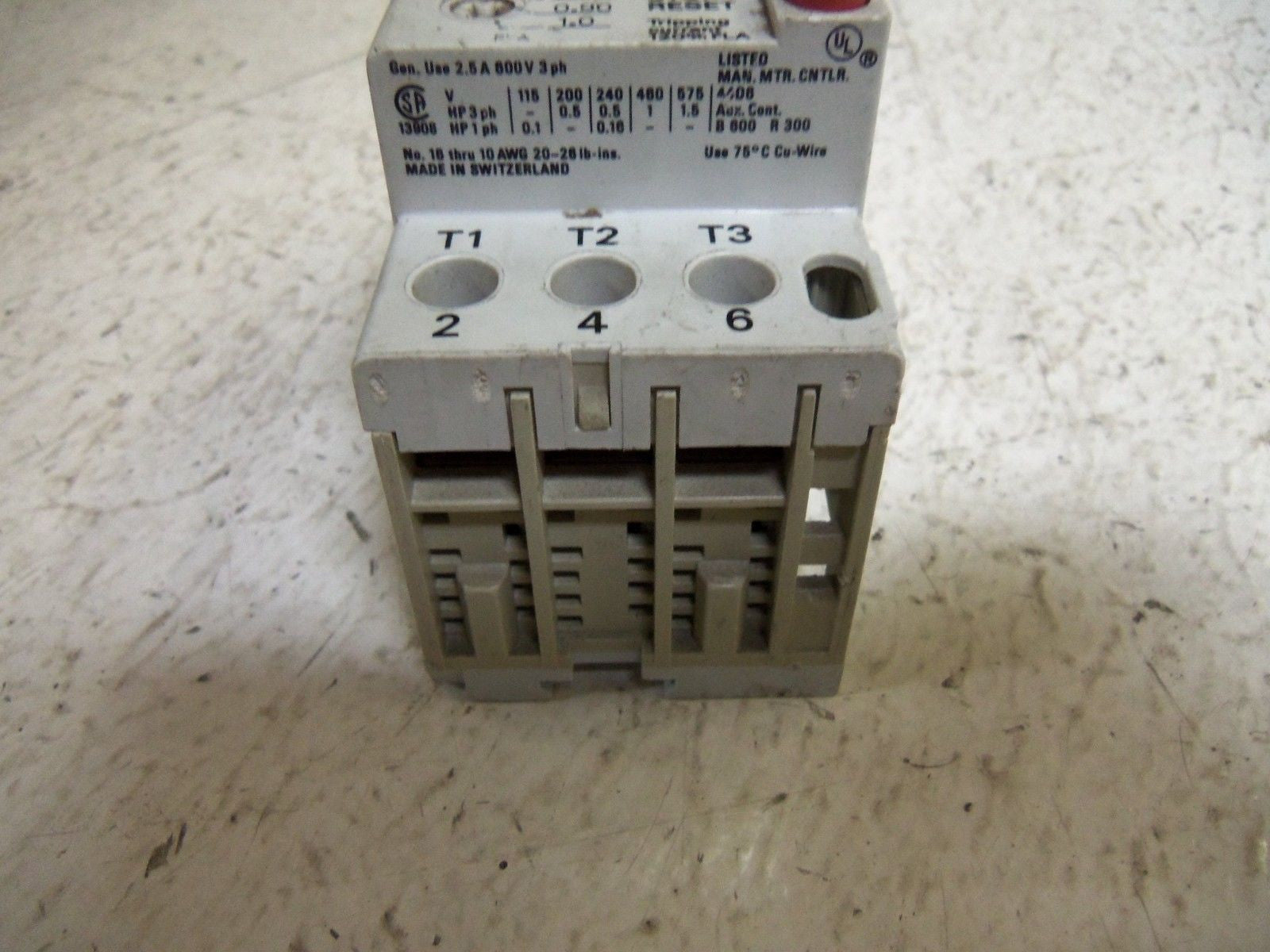 ALLEN BRADLEY 140-MN-0100 SER. C MANUAL MOTOR STARTER 0.63-1.0A *USED*