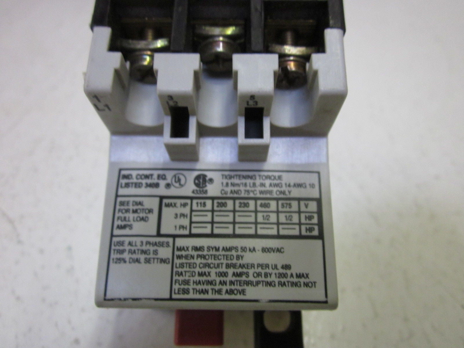 ALLEN BRADLEY 140-MN-0060 SER.B *USED*