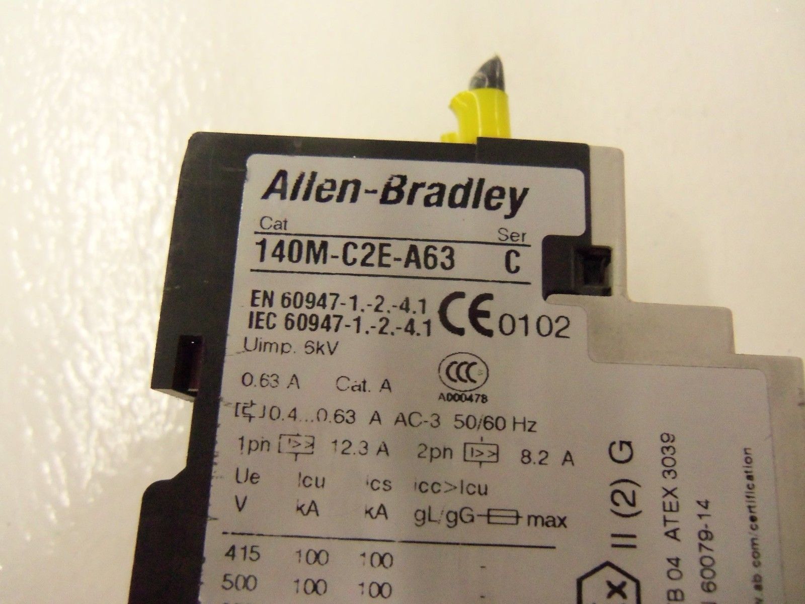 ALLEN BRADLEY 140M-C2E-A63 SERIES C W/ 140M-C-A SERIES A *USED*
