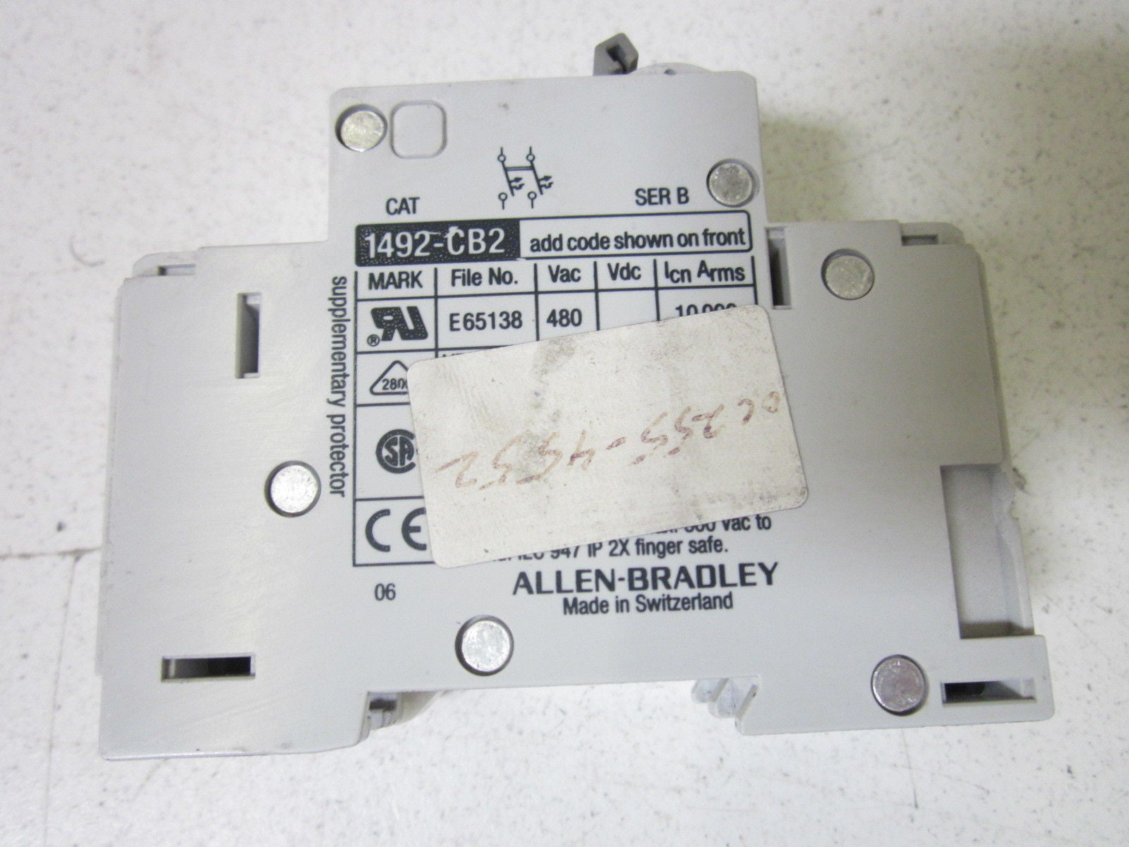 ALLEN BRADLEY 1492-CB2F250 SER. B CIRCUIT BREAKER 25A *USED*