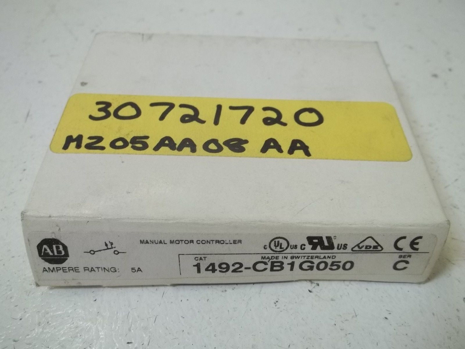 ALLEN BRADLEY 1492-CB1G050 SER. C CIRCUIT BREAKER 5A 1/2 HP *NEW IN BOX*