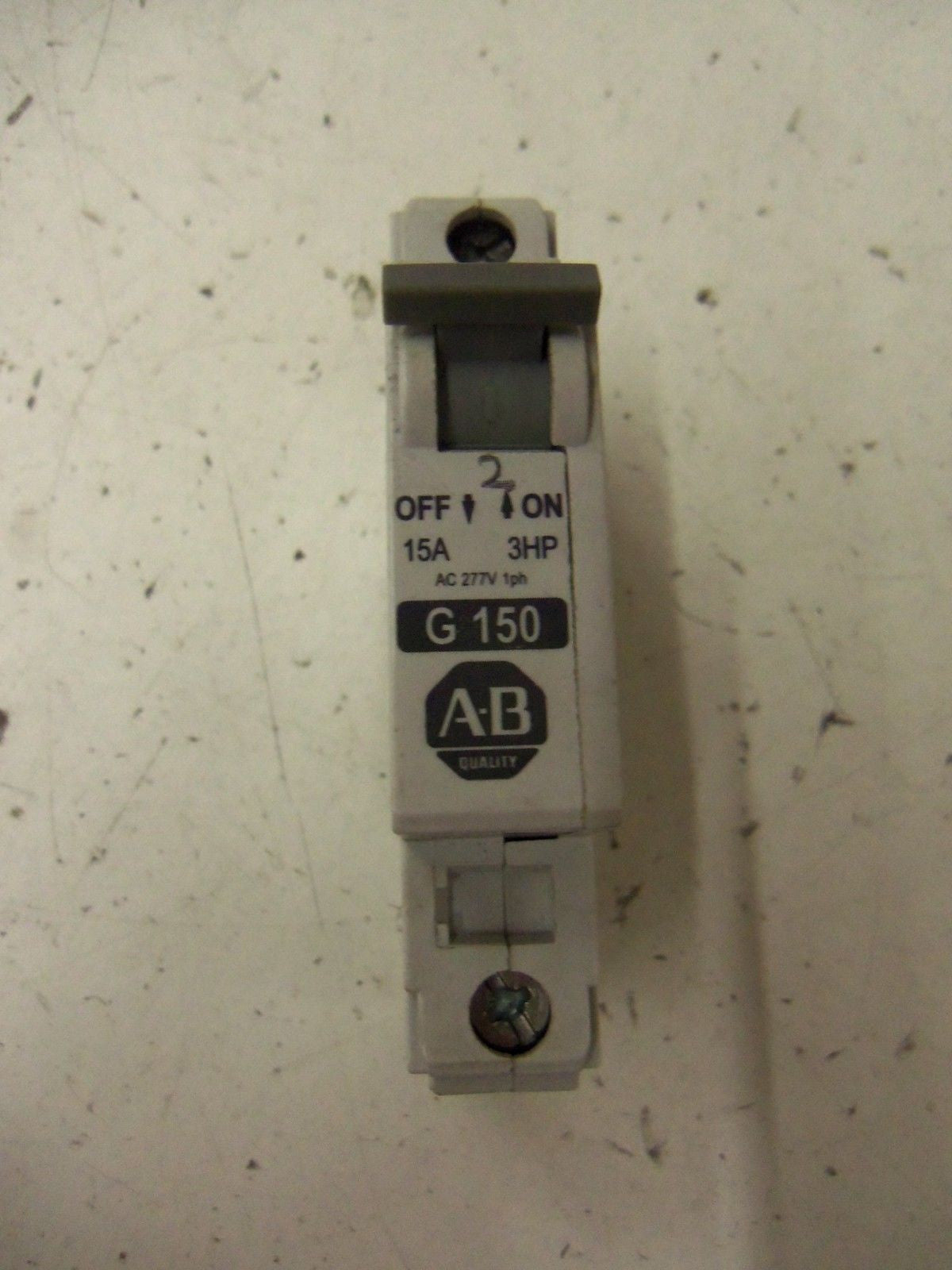 ALLEN BRADLEY 1492-CB1G150 SER. C CIRCUIT BREAKER 15A 3HP *USED*