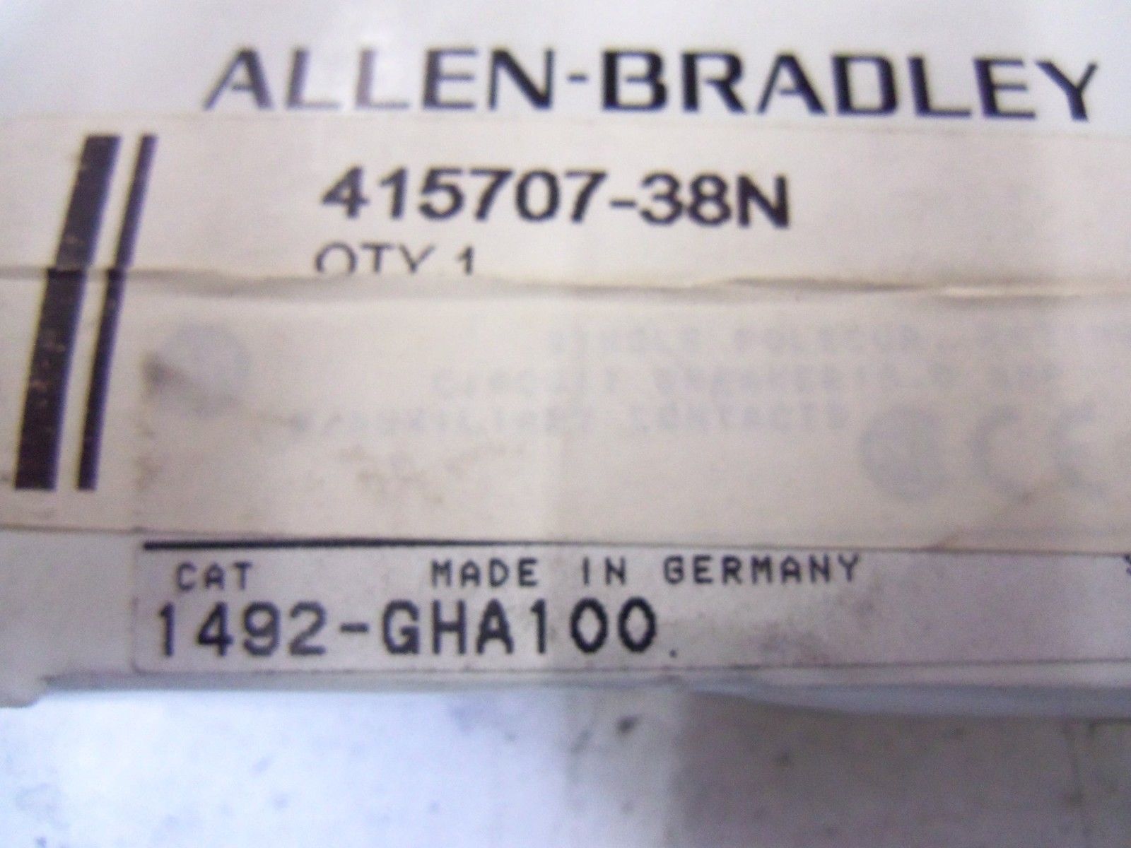 ALLEN BRADLEY 1492-GHA100 SER. A CIRCUIT BREAKER 10A *NEW IN BOX*