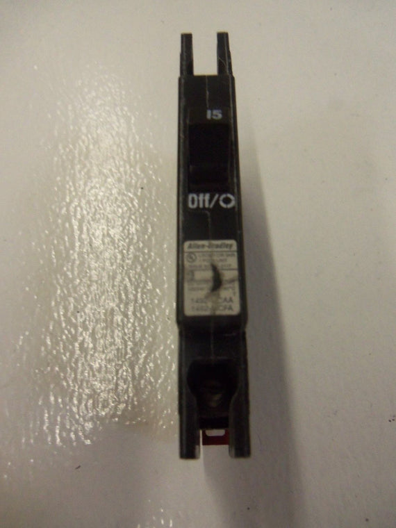 ALLEN BRADLEY 1492-MCAA115 SER. A CIRCUIT BREAKER 15A *USED*