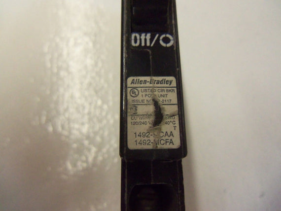 ALLEN BRADLEY 1492-MCAA115 SER. A CIRCUIT BREAKER 15A *USED*
