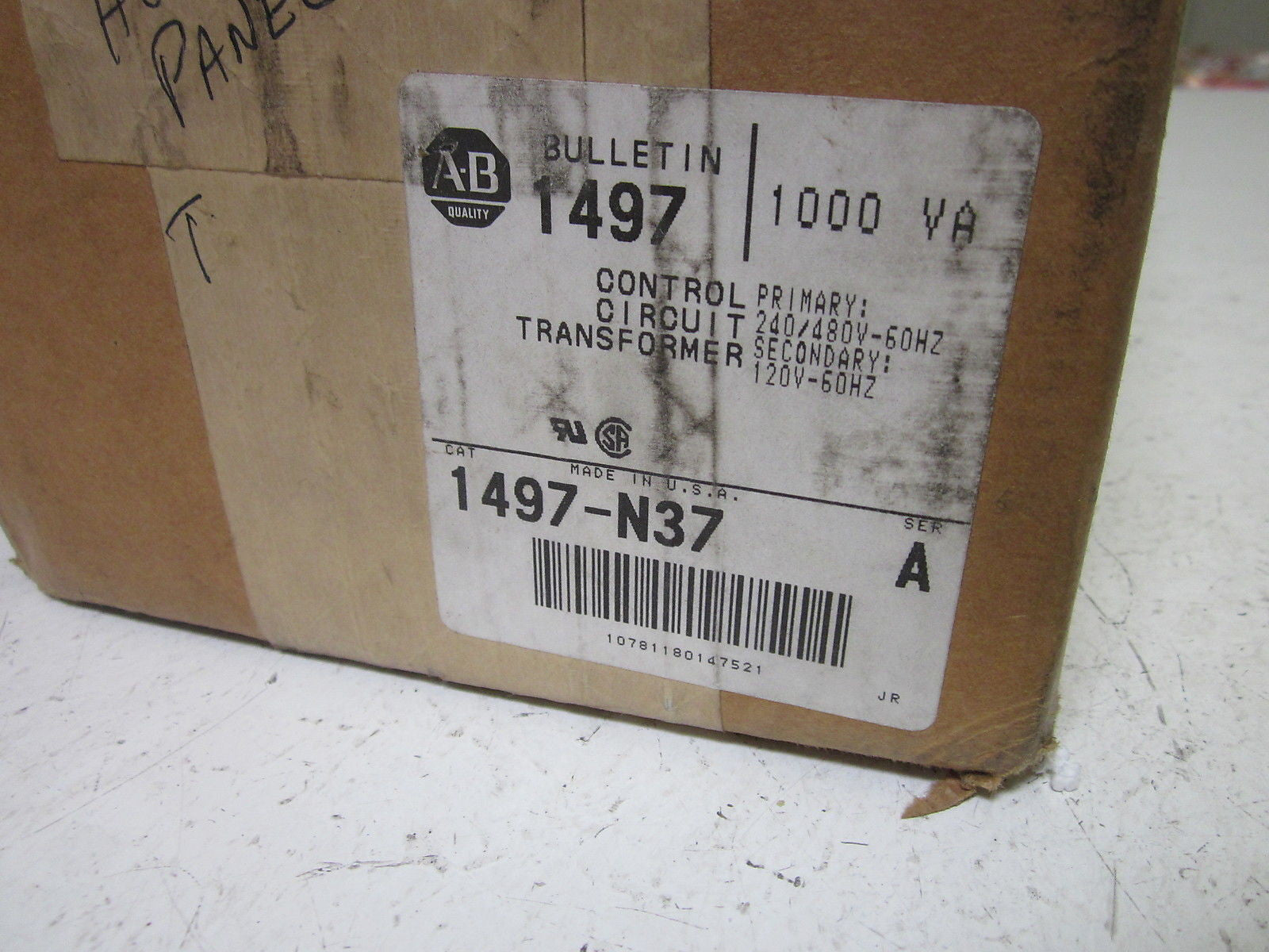 ALLEN BRADLEY 1497-N37 SER.A TRANSFORMER  240/480V *NEW IN BOX*