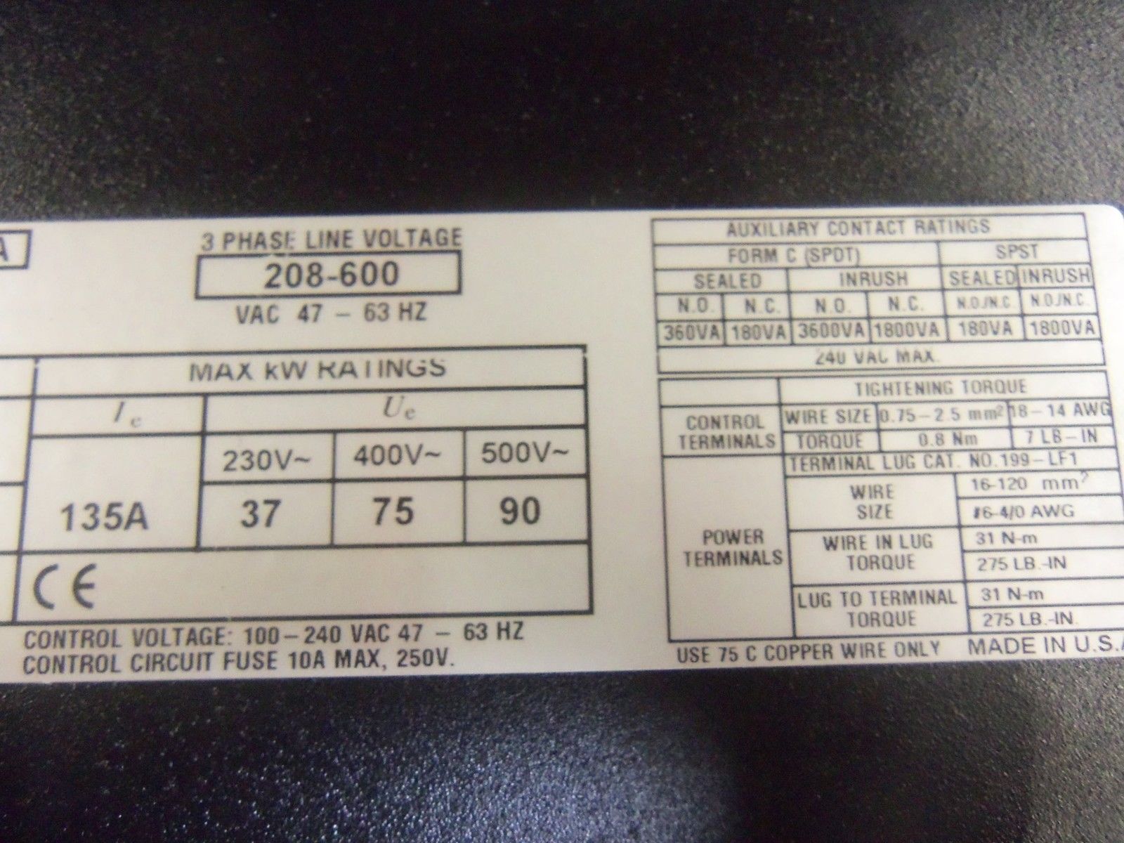 Allen Bradley 150B135NCD NSFP ** GENUINE ** 150 B135NCD