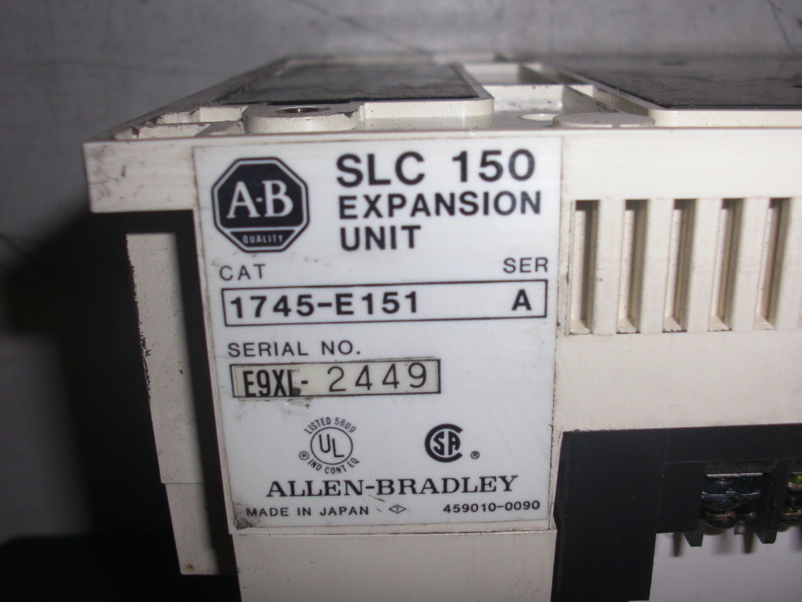 ALLEN BRADLEY SLC 150 1745-E151 SER. A EXPANSION UNIT *USED*