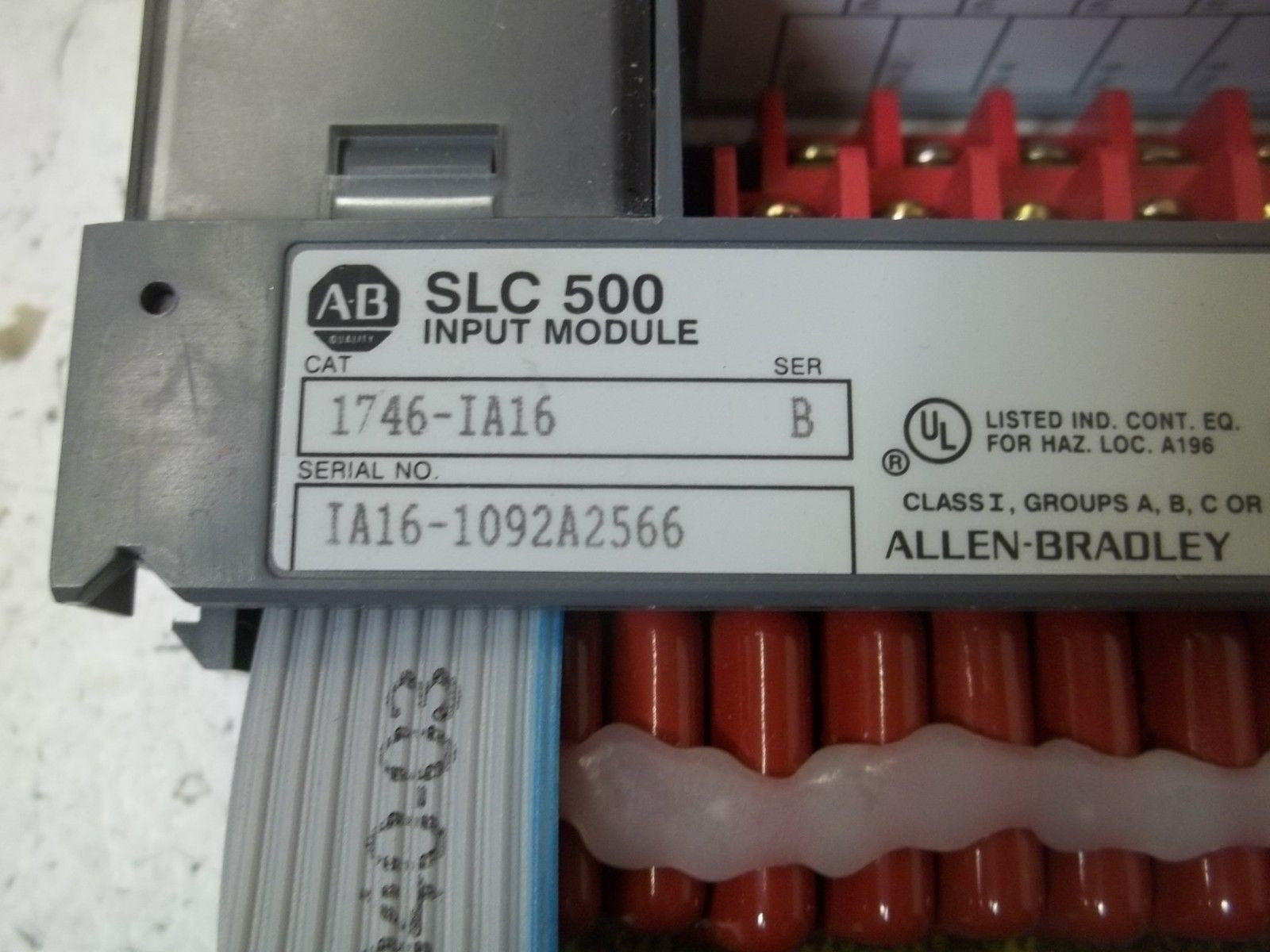ALLEN BRADLEY SLC 500 1746-IA16 SER. B INPUT MODULE *USED*