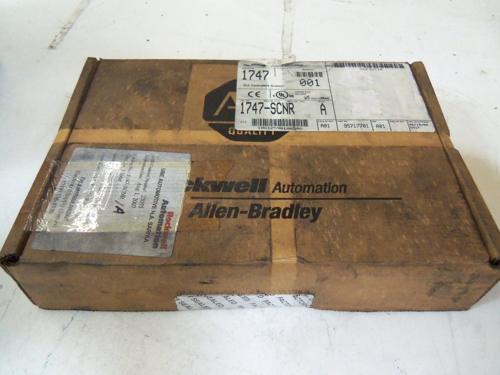 ALLEN BRADLEY CONTROLNET 1747-SCNR SER. A SCANNER DATE: 2000 *FACTORY SEALED*