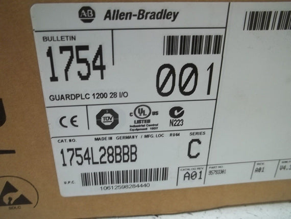 ALLEN BRADLEY 1754-L28BBB SER.C GUARD PLC 1200 *NEW IN BOX*