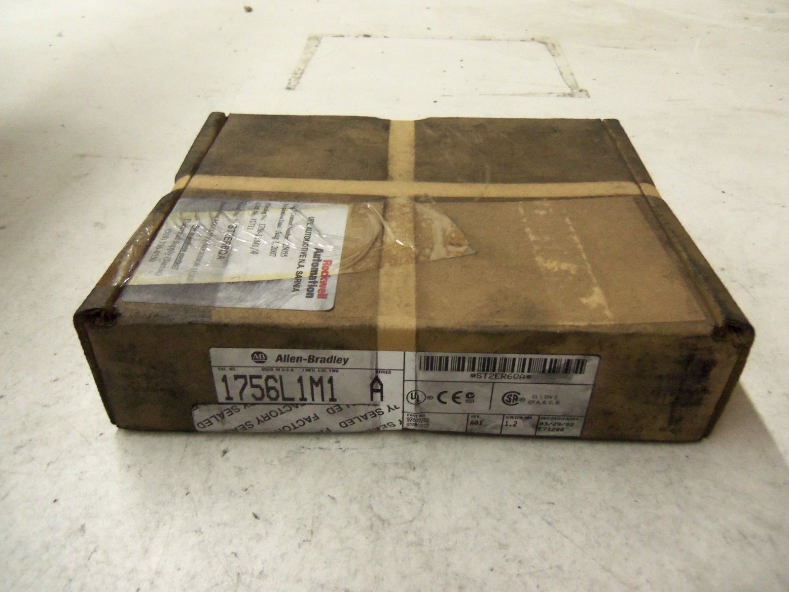 ALLEN BRADLEY CONTROLLOGIX 1756-L1M1 SER. A F/W 1.2 DATE: 2002 *FACTORY SEALED*