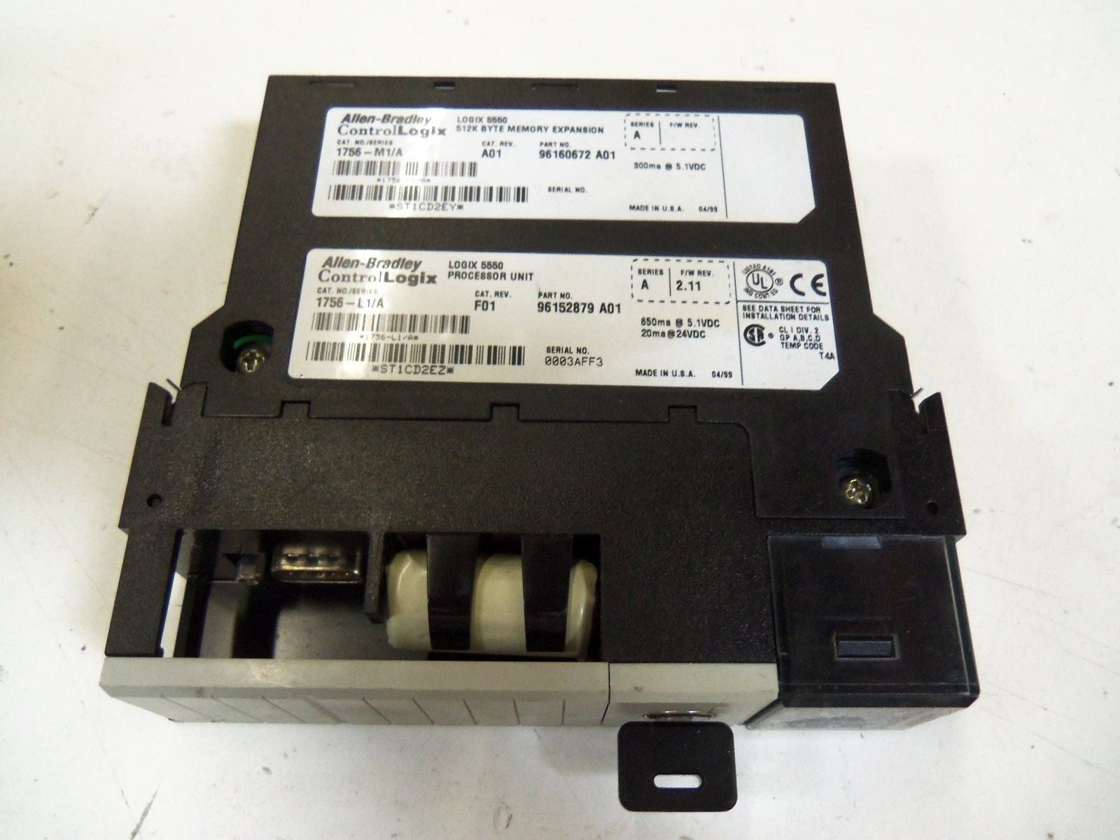 ALLEN BRADLEY CONTROLLOGIX 1756-L1M1 SER. A F/W 2.11 PROCESSOR UNIT *USED*