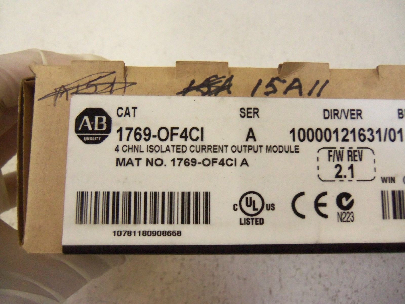 ALLEN BRADLEY COMPACT I/O 1769-OF4CI SER. A  F/W 2.1 DATE: 2010 *FACTORY SEALED*