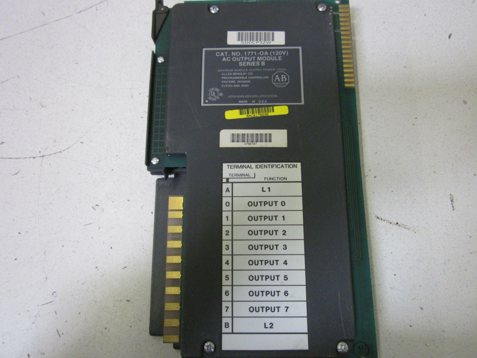 ALLEN BRADLEY 1771-OA SER. B *USED*