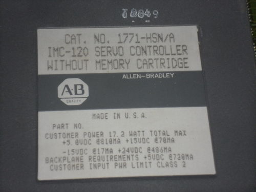 ALLEN BRADLEY 1771-HSN SER. A SERVO CONTROLLER *USED*