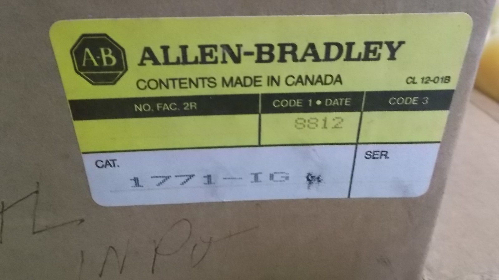 ALLEN BRADLEY 1771-IGC INPUT MODULE *NEW IN BOX*