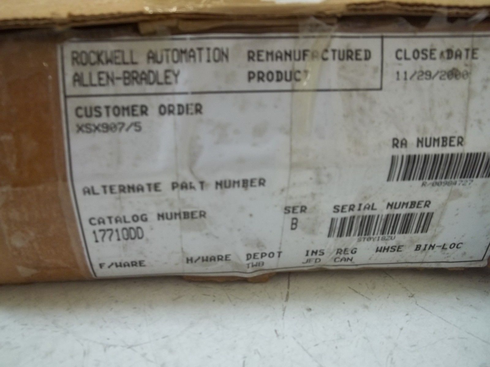 ALLEN BRADLEY 1771-ODD SER. B REMAN