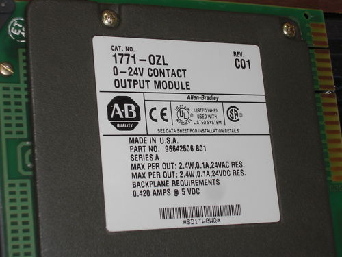 ALLEN BRADLEY 1771-OZL OUTPUT MODULE  *NEW IN BOX*