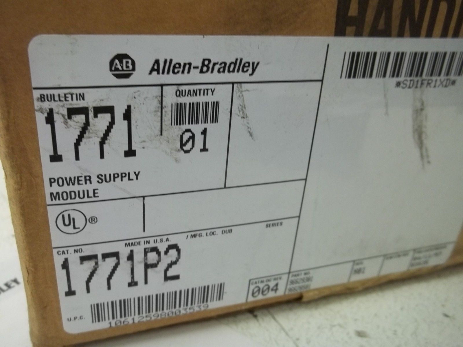 ALLEN BRADLEY 1771-P2 POWER SUPPLY MODULE *NEW IN BOX*