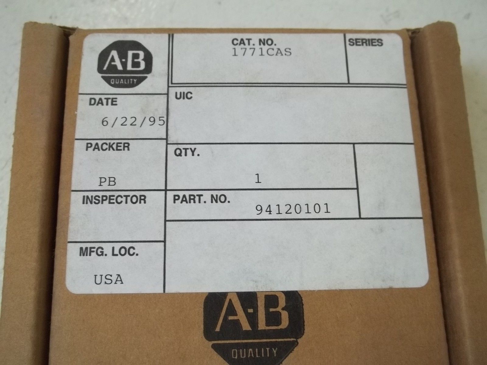 ALLEN BRADLEY 1771-CAS POWER SUPPLY CABLE  *NEW IN BOX*