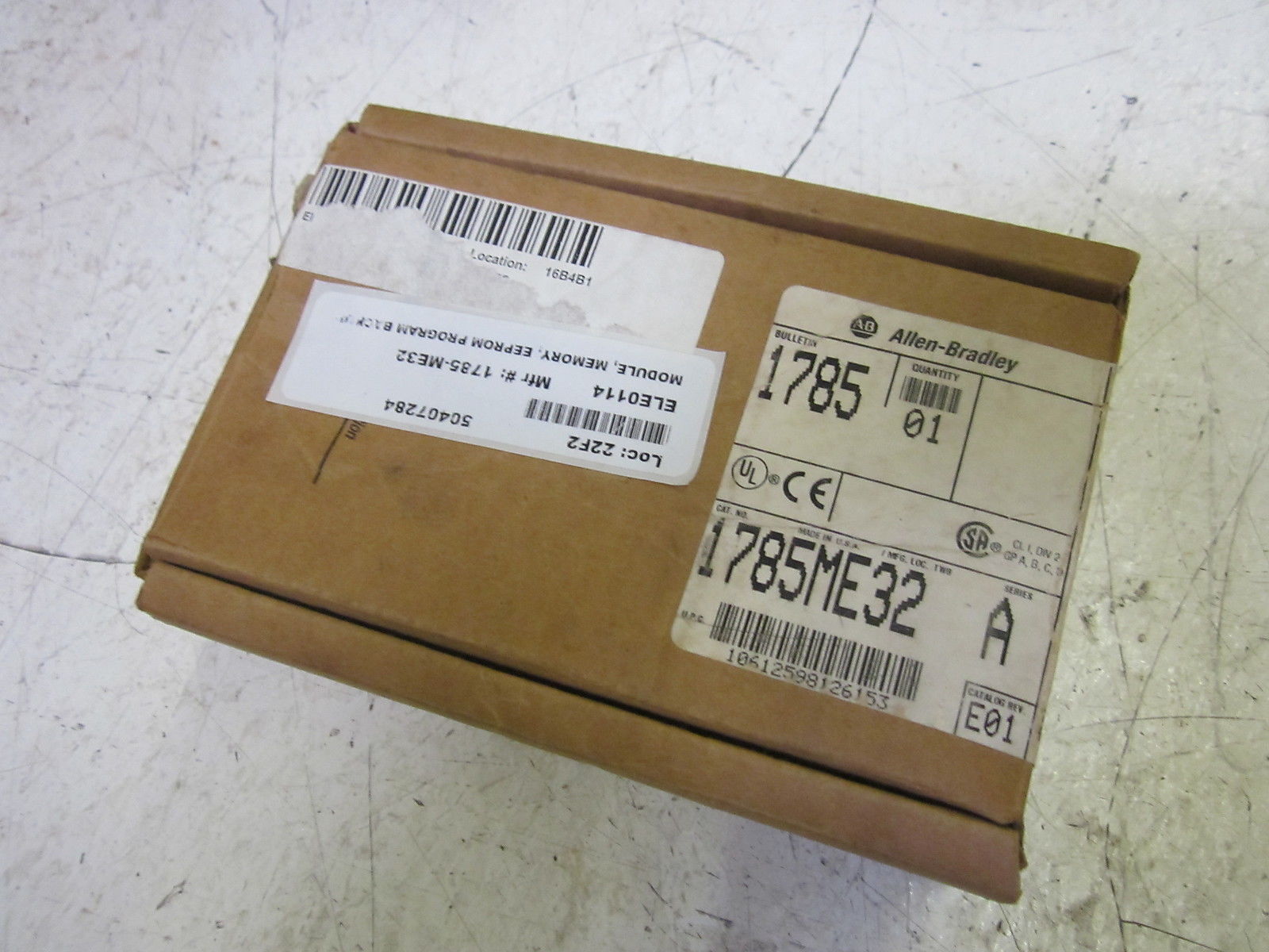 ALLEN BRADLEY 1785-ME32 SER. A 32K EEPROM MEMORY CARTRIDGE *NEW IN BOX*