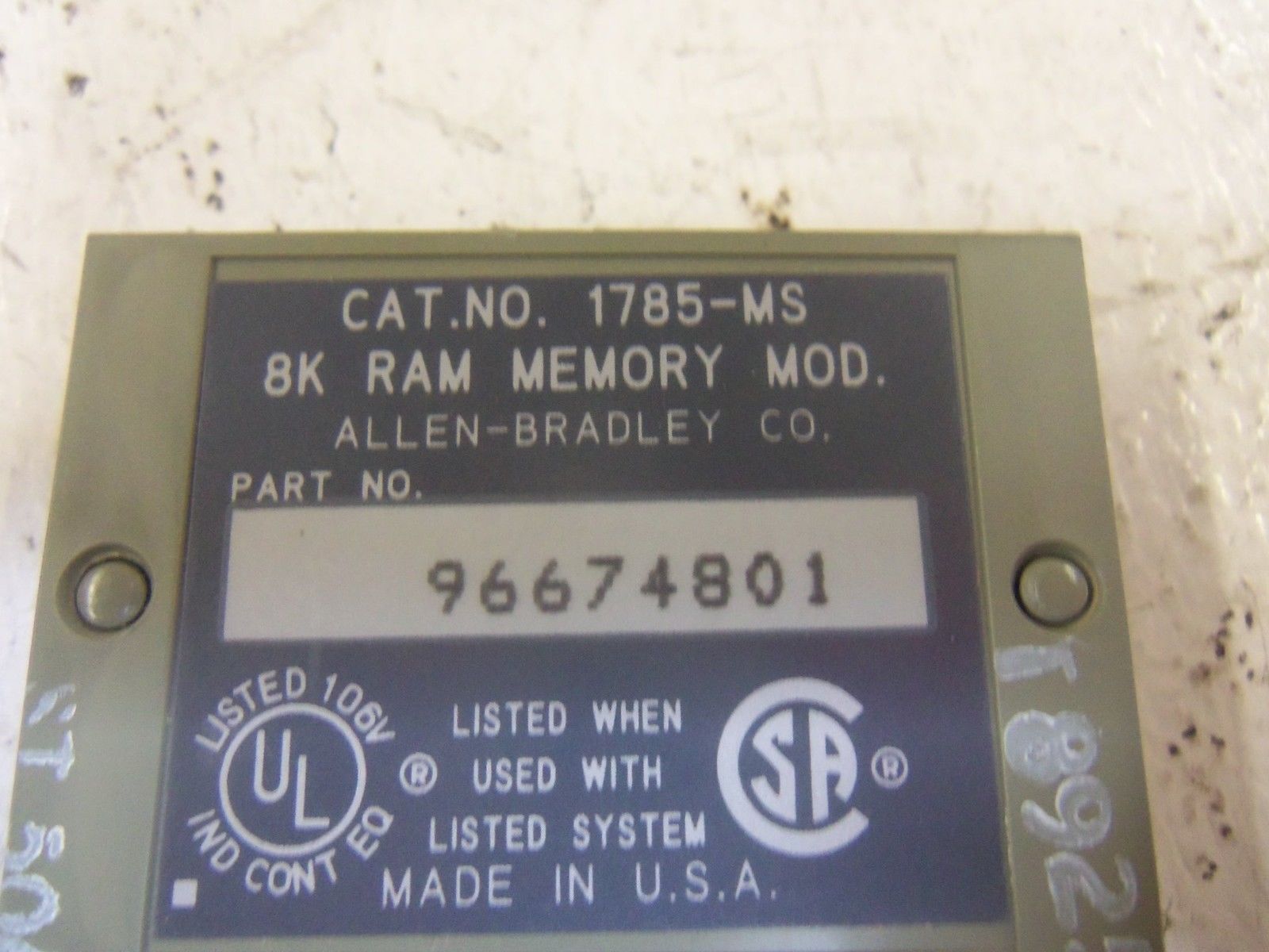 ALLEN BRADLEY 1785-MS MEMORY CARD *USED*
