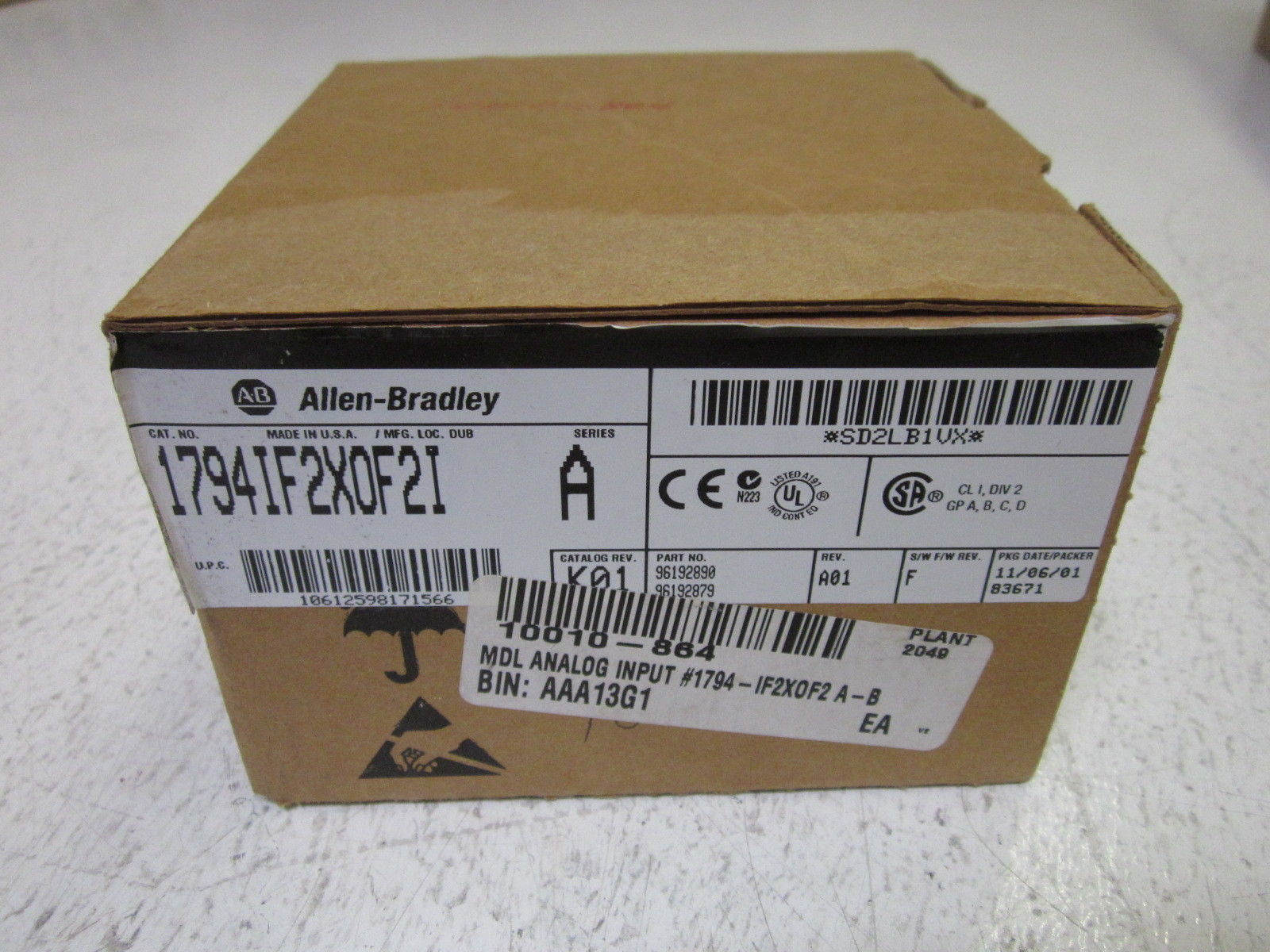 ALLEN BRADLEY FLEX I/O 1794-1F2X0F21 SER. A COMBINATION MODULE *NEW IN BOX*