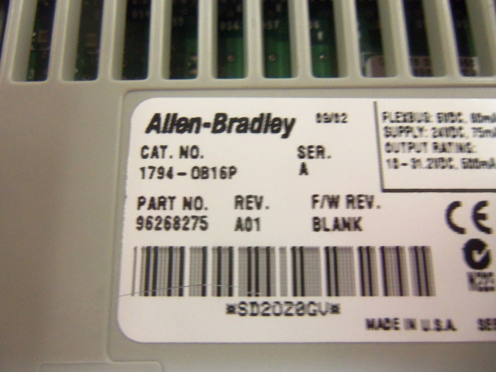 ALLEN BRADLEY FLEX I/O 1794-OB16P SER. A OUTPUT MODULE *USED*