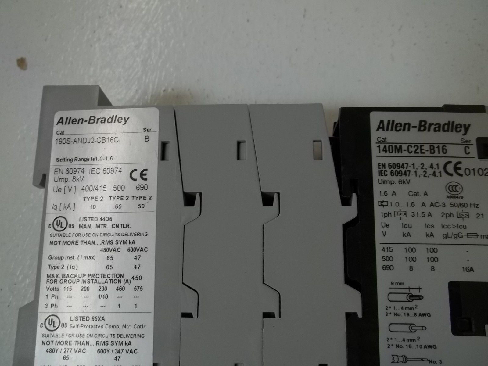 ALLEN BRADLEY 190S-ANDJ2-CB16C SER.B *NEW NO BOX*