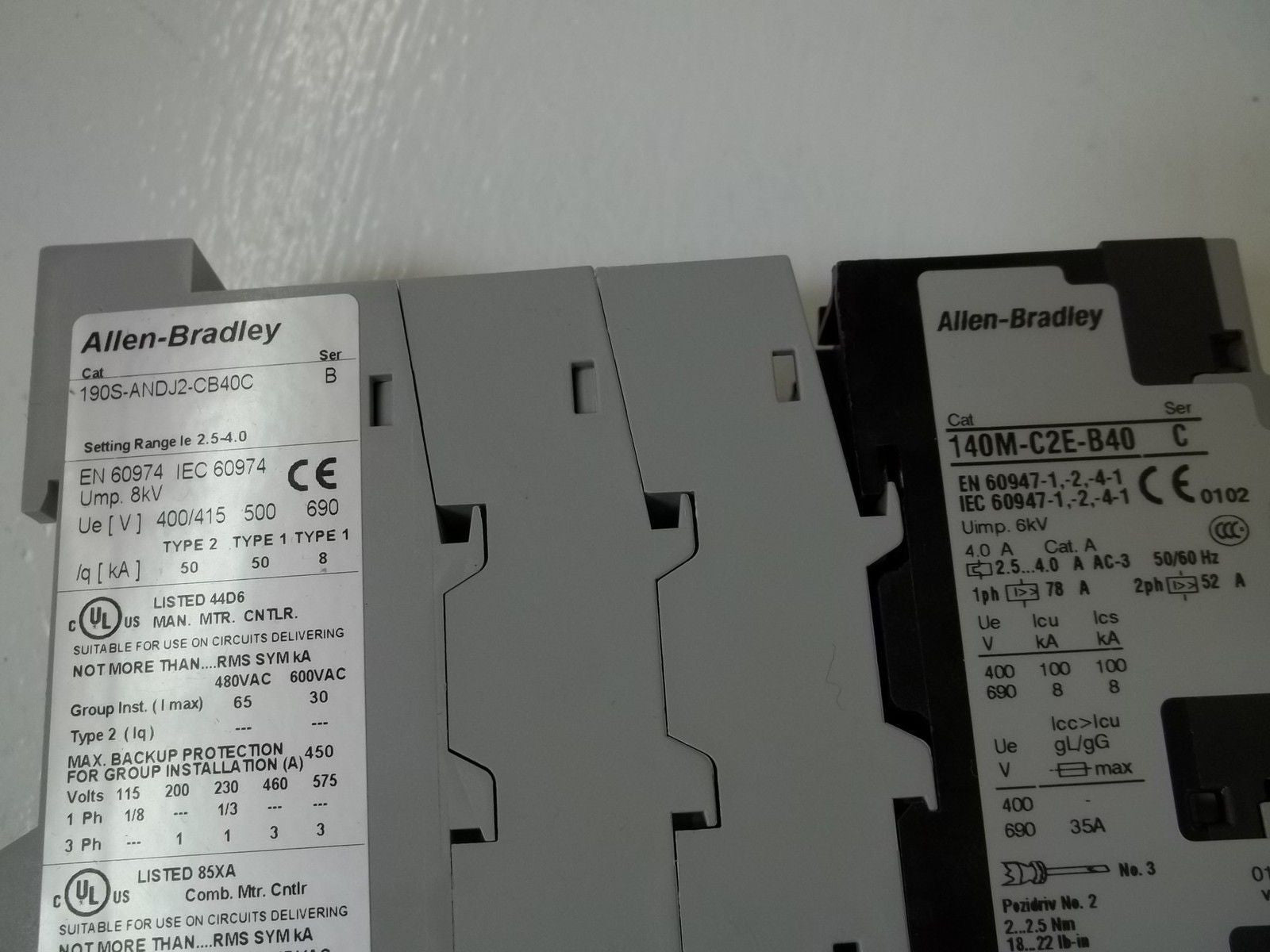 ALLEN BRADLEY 190S-ANDJ2-CB40C SER.B *NEW NO BOX*
