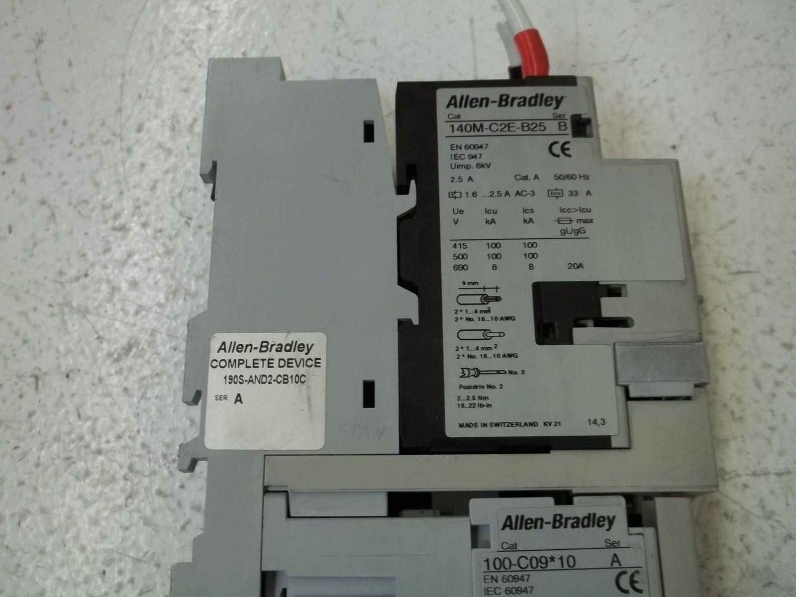 ALLEN BRADLEY 190S-AND2-CB10C SER.A *USED*