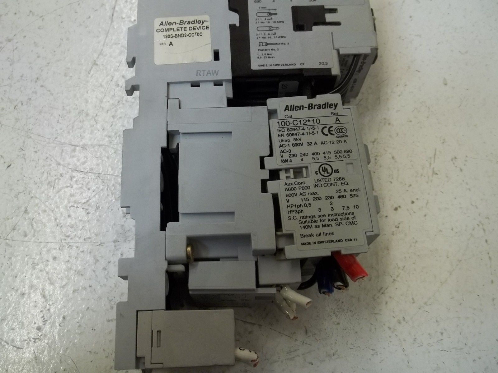 ALLEN BRADLEY 190S-BND2-CC-10C SER.A *USED*