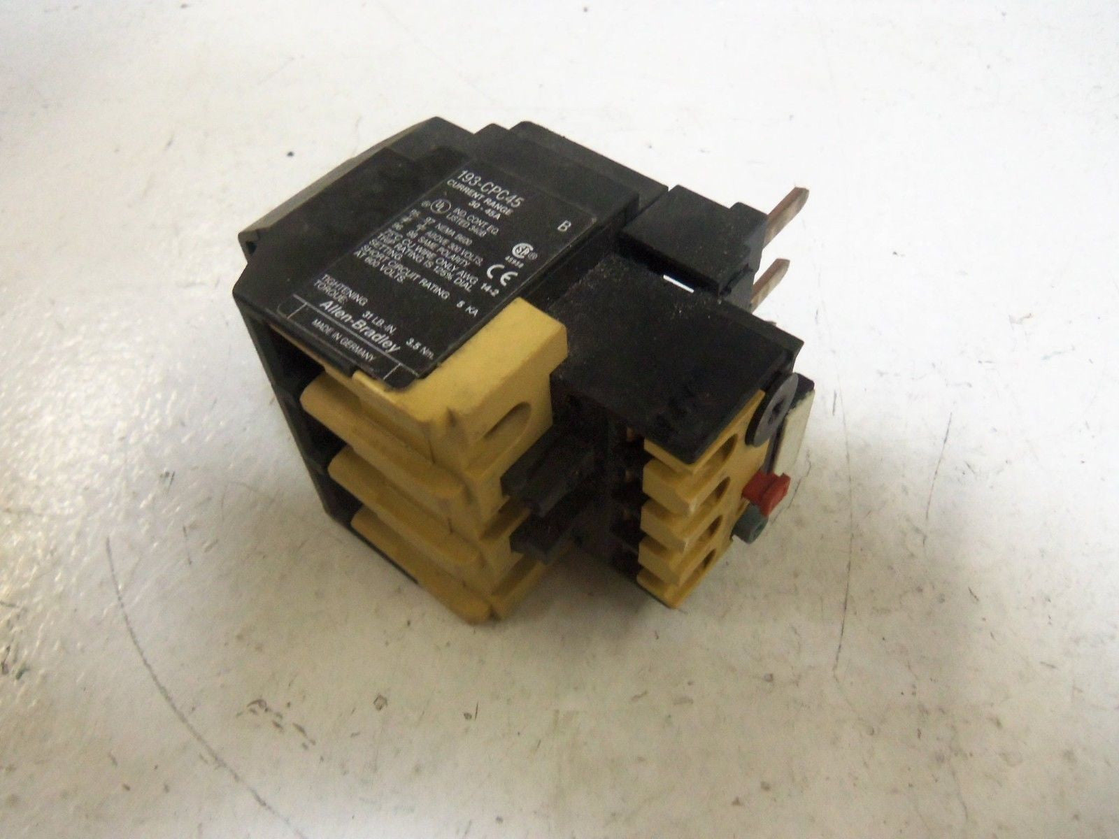 ALLEN BRADLEY 193-CPC45 SER. B OVERLOAD RELAY *USED*