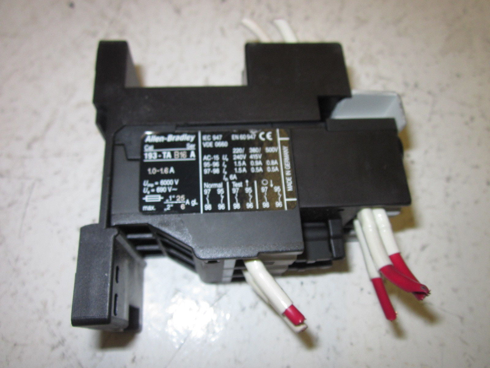 ALLEN BRADLEY 193-TAB16 SER.A *USED*