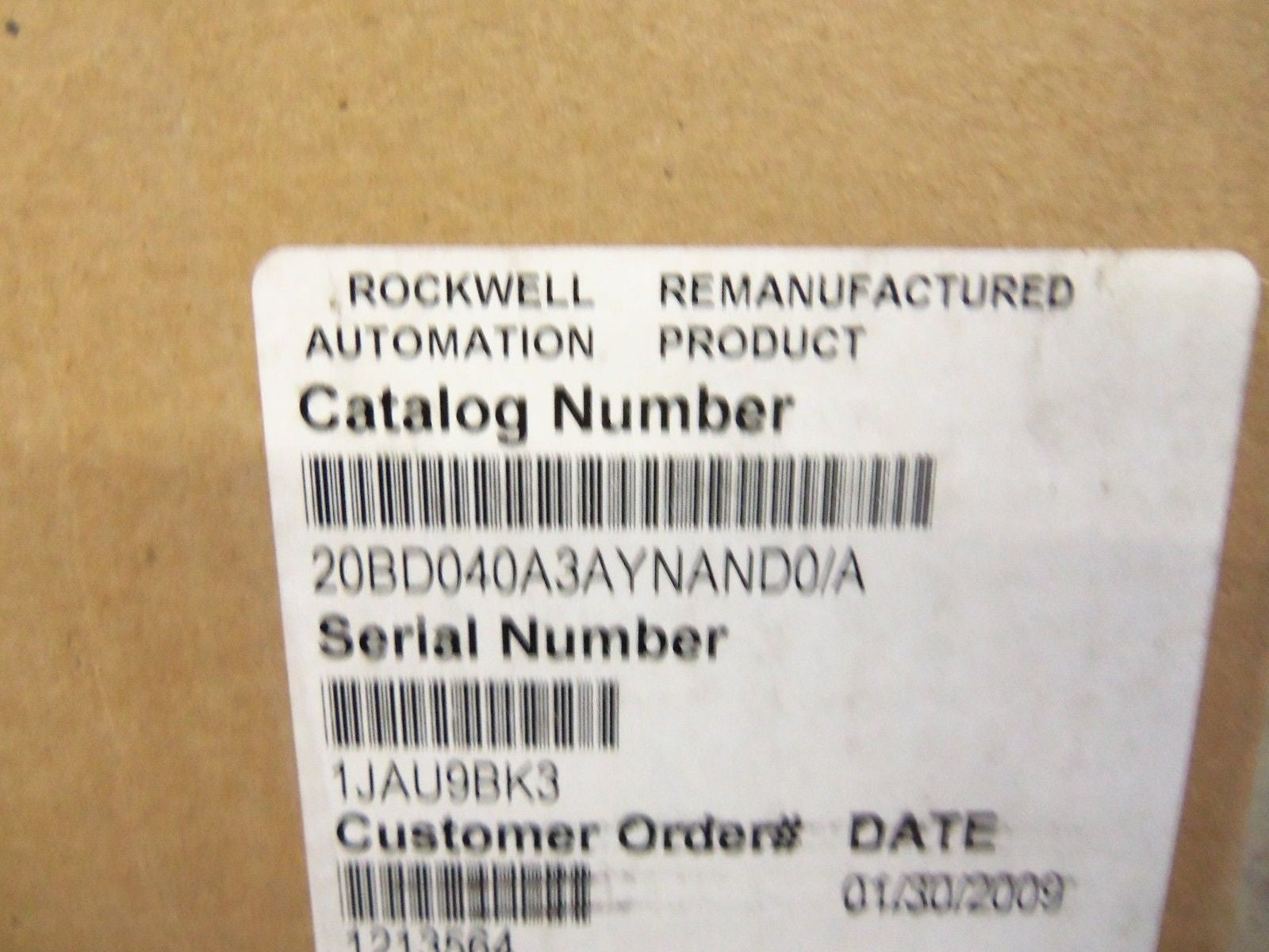 ALLEN BRADLEY 20BD040A3AYNAND0 SERIES B AC DRIVE (REMANUFACTURED) *USED*