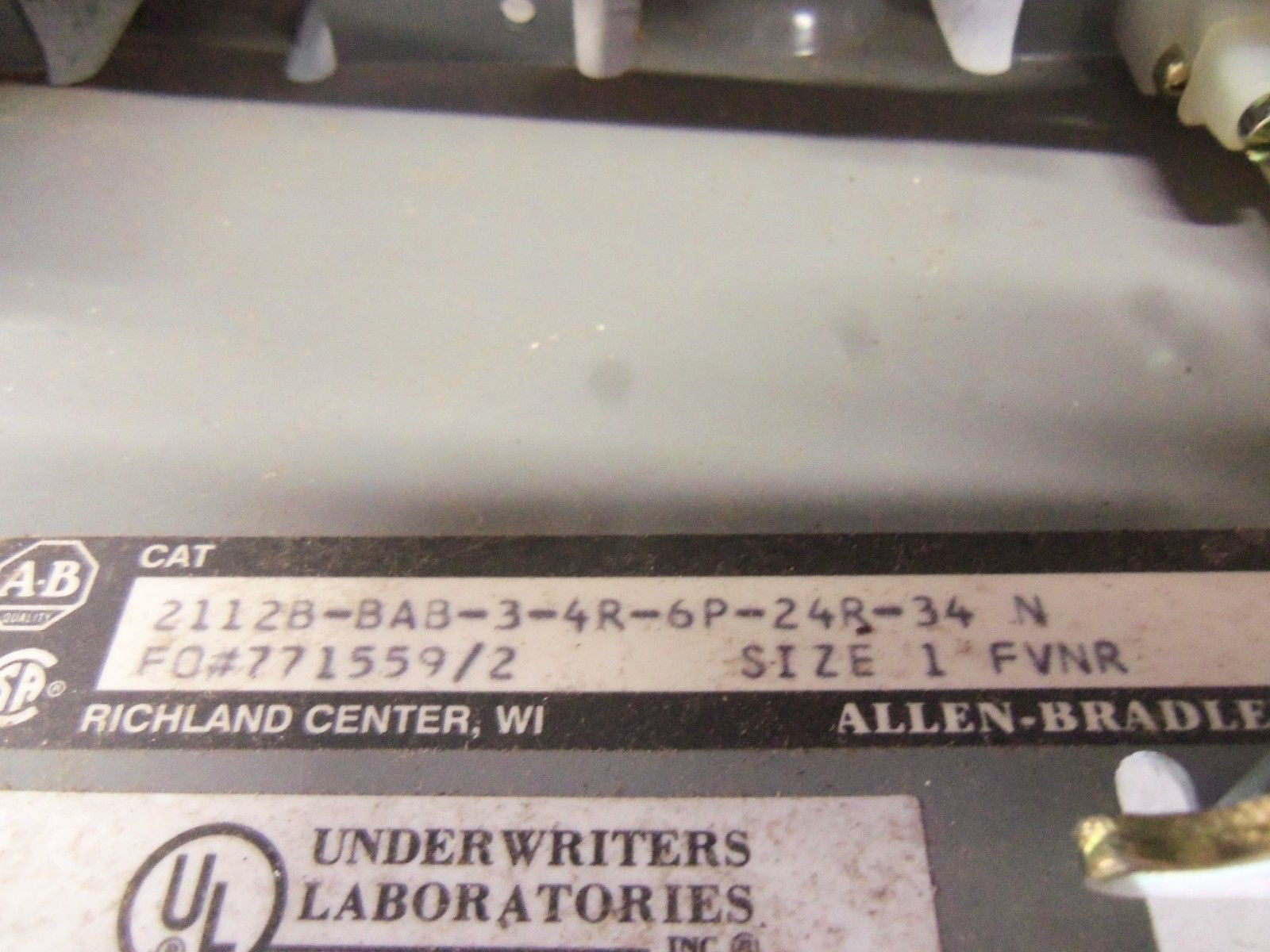 ALLEN BRADLEY 2112B-BAB-3-4R-6P-24R-34 SER. N *NEW NO BOX*