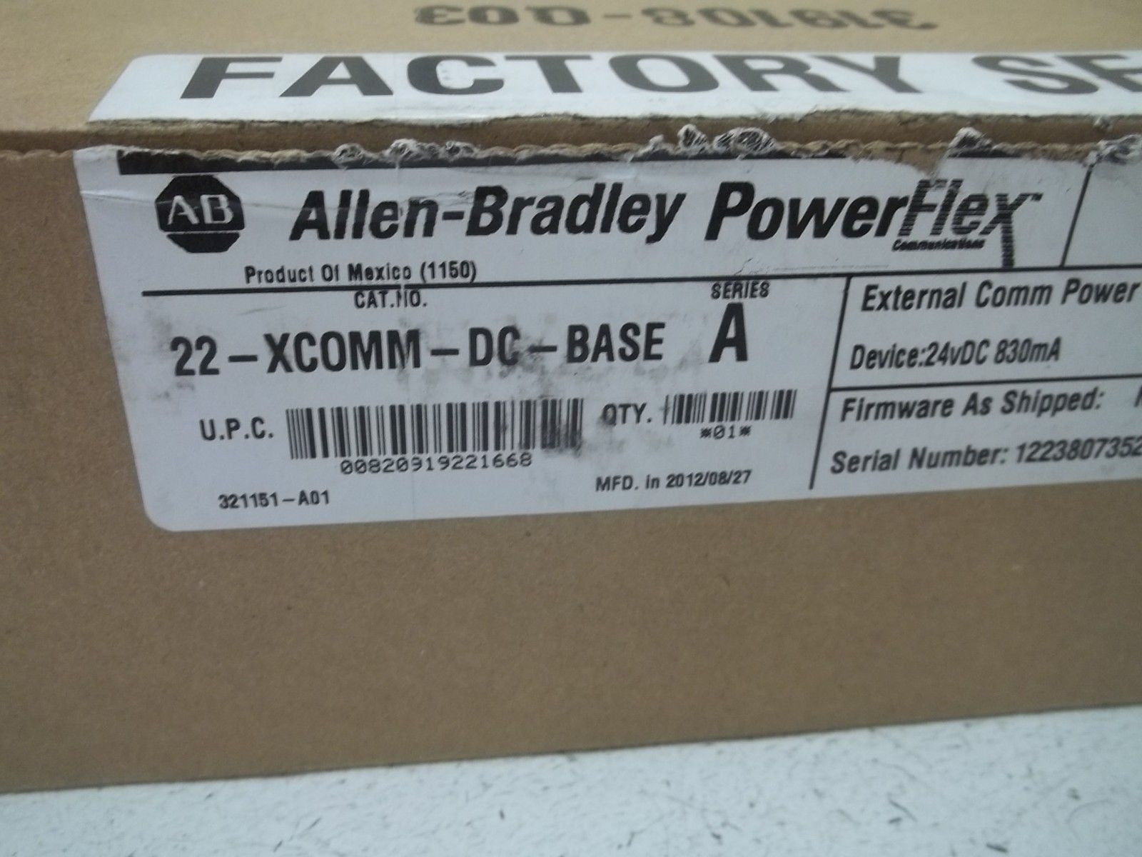 ALLEN BRADLEY 22-XCOMM-DC-BASE SER.A POWERFLEX COMPONENT *NEW IN BOX*