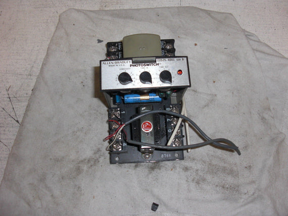 ALLEN BRADLEY 22DJ9-4001 SER. B PHOTOSWITCH TIME DELAY CONTROL MODULE *USED*