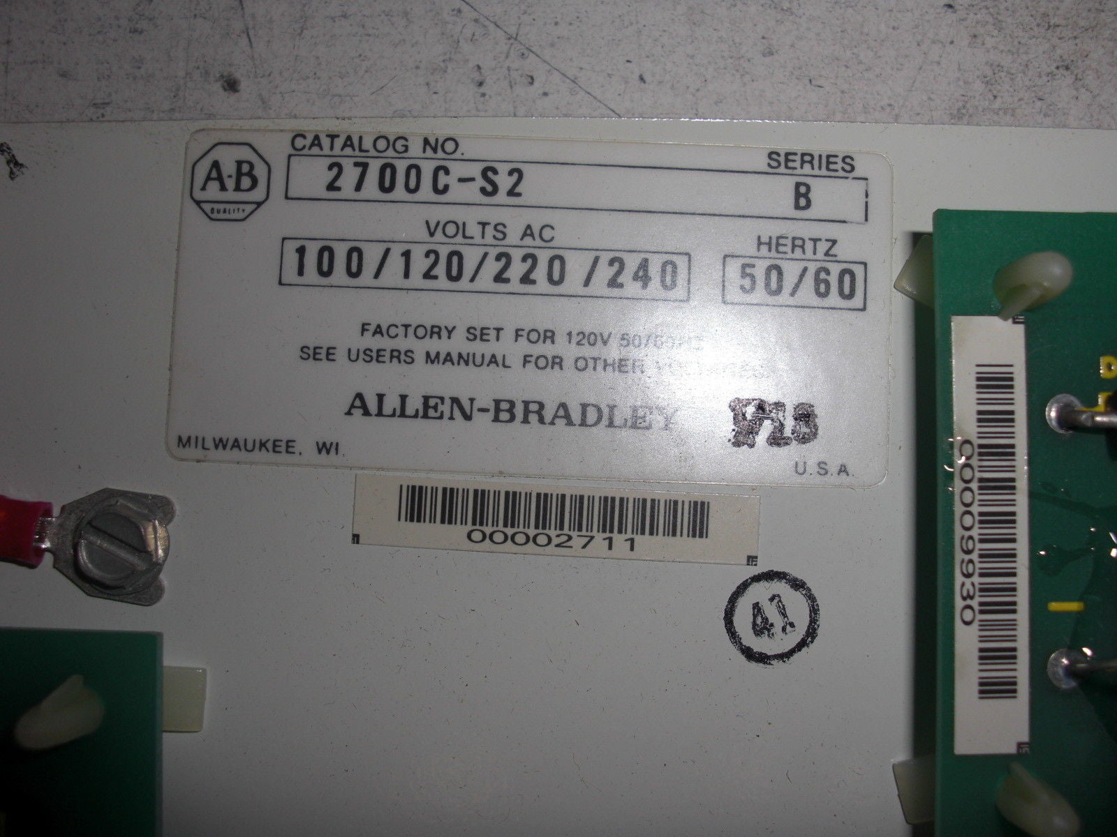 ALLEN BRADLEY 2700C-S2 SERIES B *NEW*