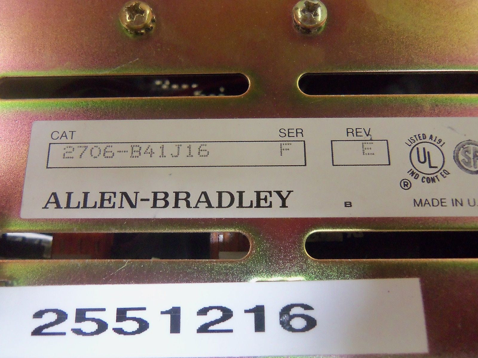 ALLEN BRADLEY 2706-B41J16 SERIES F *USED*