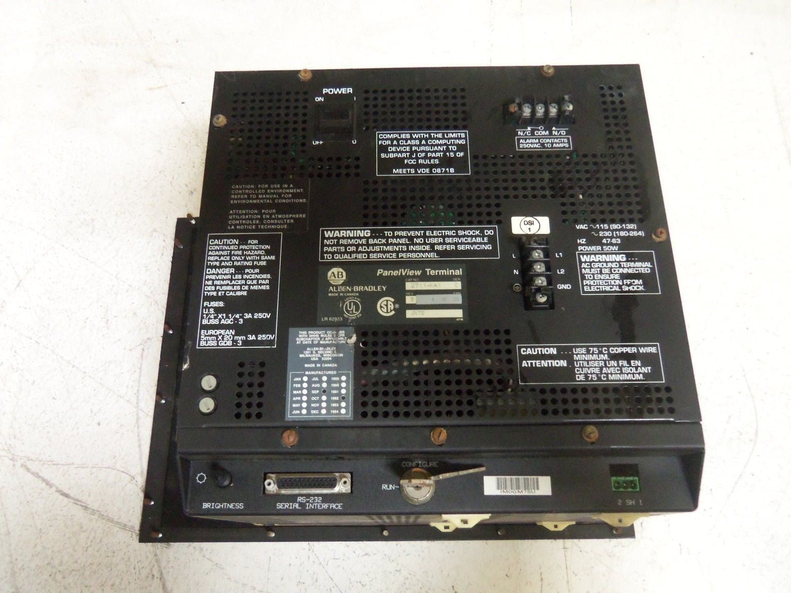 ALLEN BRADLEY 2711-KA1 SER. C FRN 4.00 *USED*