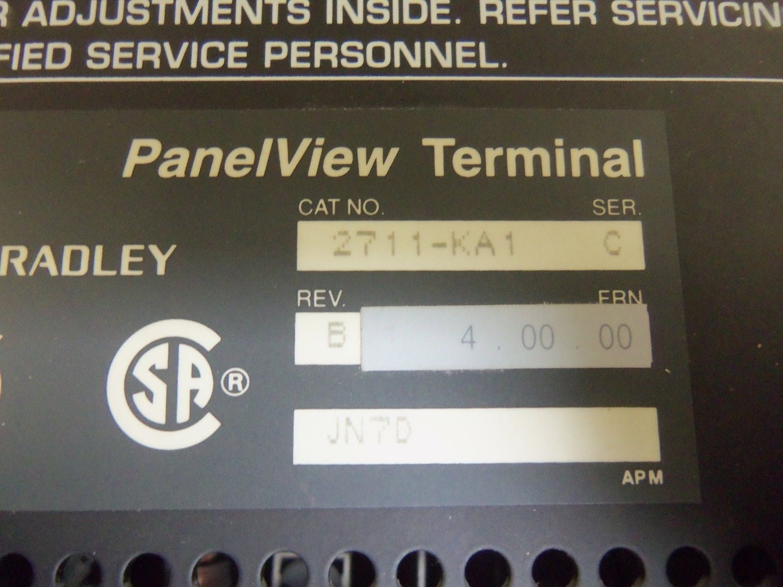 ALLEN BRADLEY 2711-KA1 SER. C FRN 4.00 *USED*