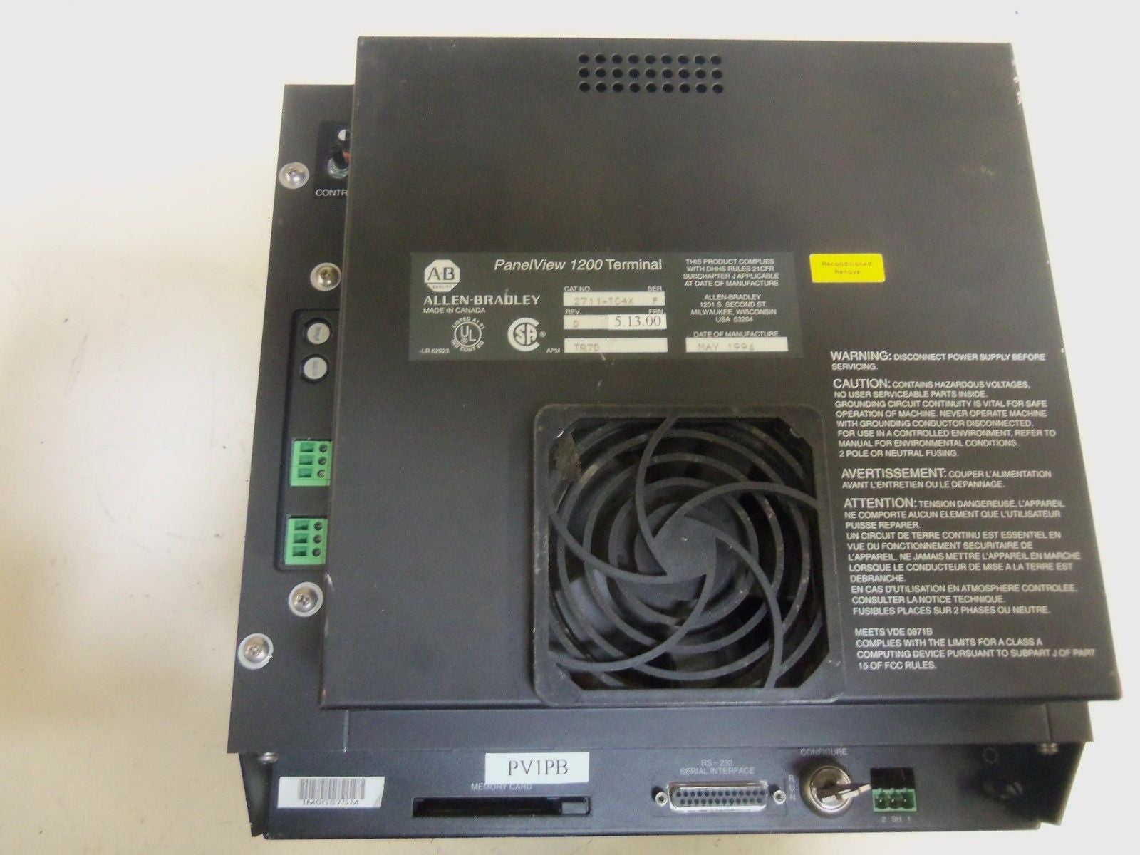 ALLEN BRADLEY 2711-TC4X SERIES F *USED*