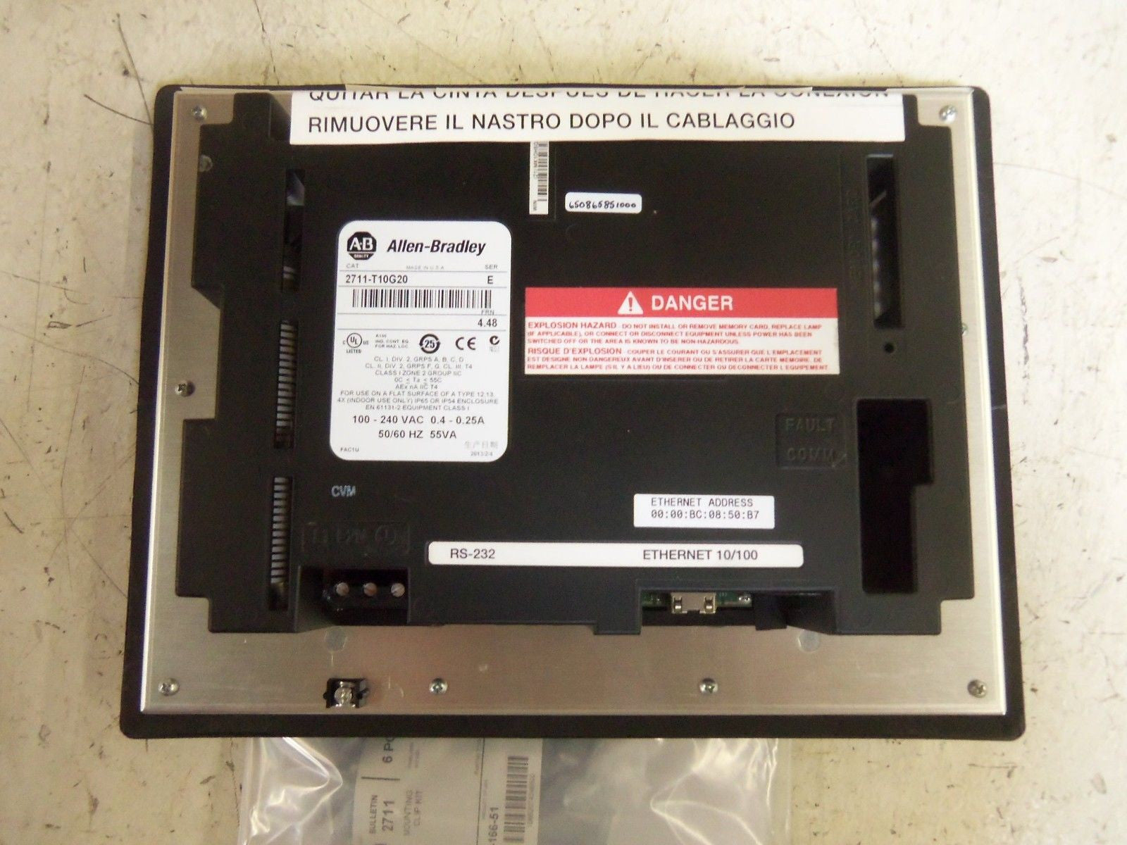 ALLEN BRADLEY 2711-T10G20 SERIES E FRN 4.48 (REMANUFACTURED) *NEW IN BOX*